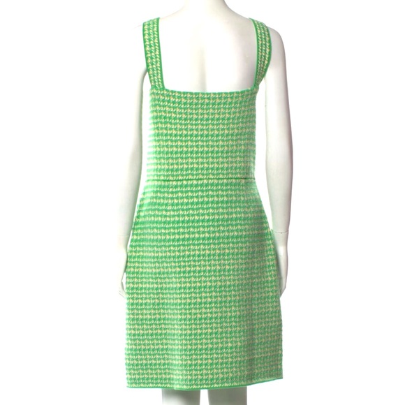 Sandro Houndstooth Printed Midi Cotton Dress - Picture 2 of 3